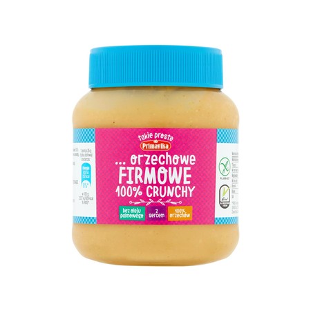PRIMAVIKA Masło orzechowe Firmowe 100% CRUNCHY