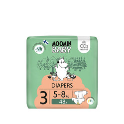 MOOMIN Baby, Pieluszki 3 MIDI 5-8 kg, 48 szt. EKO