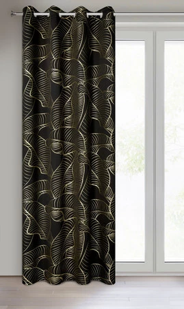 ZASŁONA GOTOWA KIARA 140 X 250 CM CZARNY