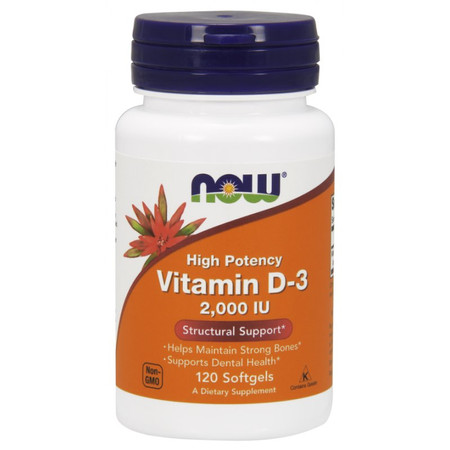 Now - Vitamin D3 2000IU - 120 kaps