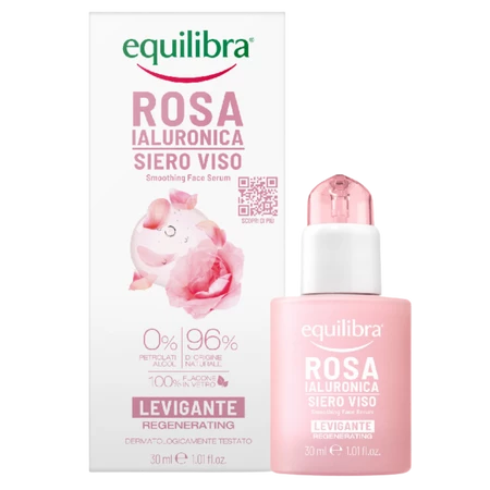 Equilibra − Różane serum wygładzające z kwasem hialuronowym − 30 ml