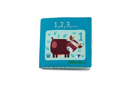 Lilliputiens Miękka książeczka edukacyjna do nauki liczenia 1, 2, 3... 18 m+