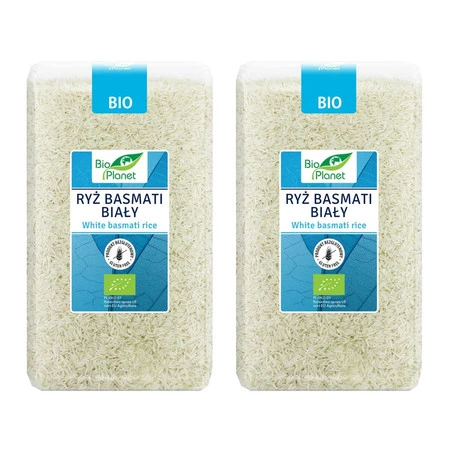 Zestaw 2x Bio Planet − Ryż Basmati biały − 1 kg