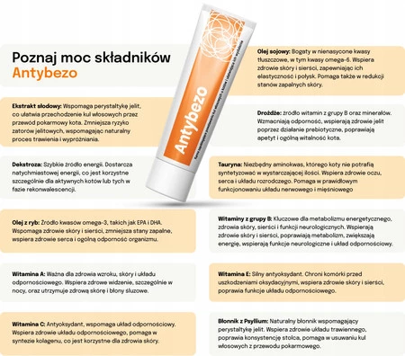 Lab-V Antybezo pasta odkłaczająca dla kota na kule włosowe 100g