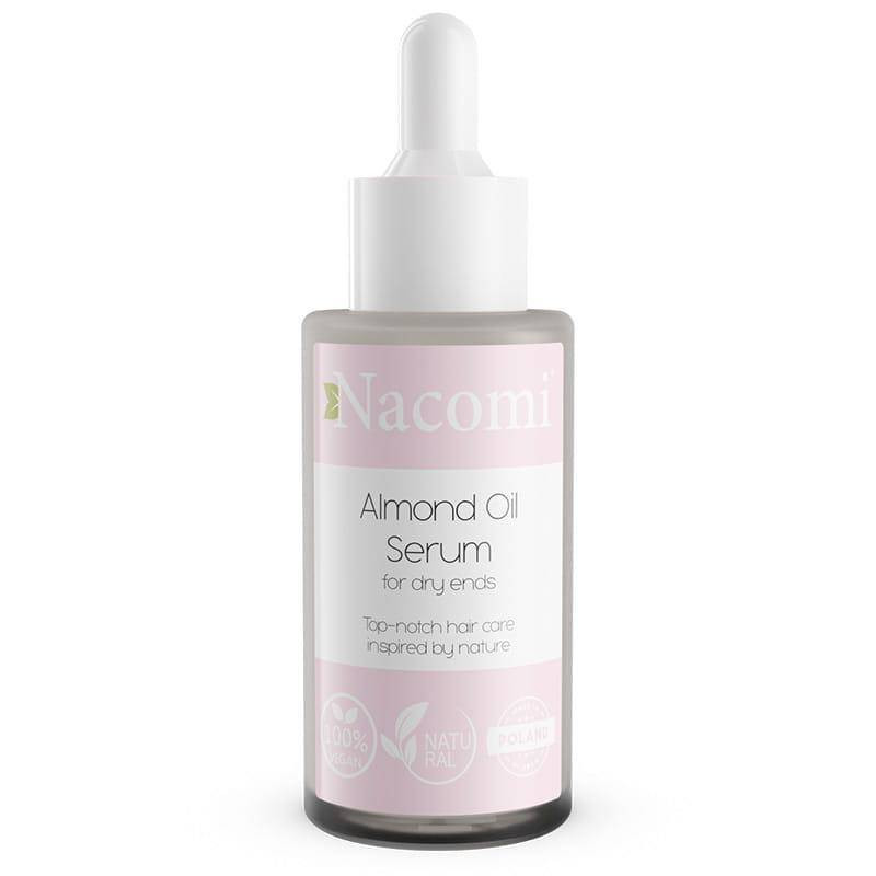 Almond Oil Serum serum na końcówki włosów z olejem ze słodkich migdałów z pipetą 50ml - Nabea.pl