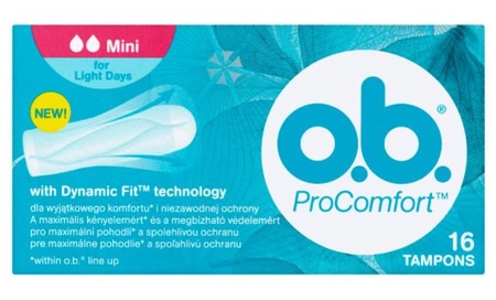 O.B. – ProComfort Mini, Tampony higieniczne – 16 szt.