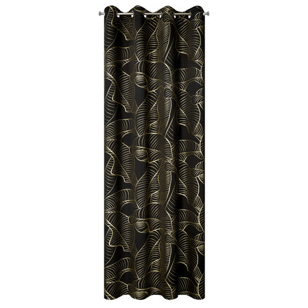 ZASŁONA GOTOWA KIARA 140 X 250 CM CZARNY