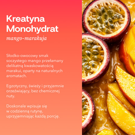 Zestaw Intenson Kreatyna: 1x Monohydrat smak mango-marakuja 260g i 1x Monohydrat 255g pure