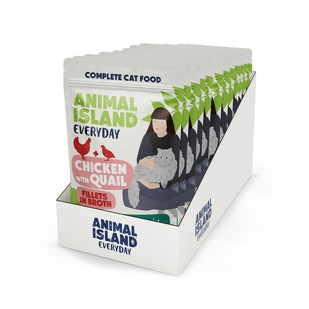 Animal Island Karma Mokra dla Kota Kurczak z Przepiórką w Rosole 12 x 85 g