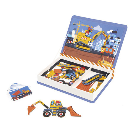 Janod Magnetyczna układanka Plac budowy Magnetibook 3-8 lat