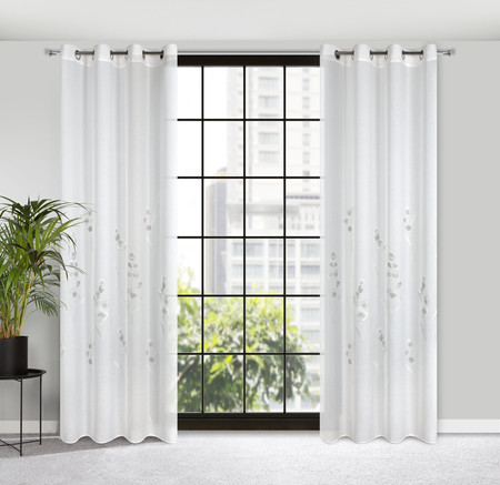 FIRANA GOTOWA ISABEL 140 X 250 CM BIAŁY