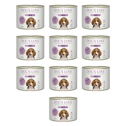 Zestaw 10x DOG'S LOVE Junior Lamm - jagnięcina z dynią i rumiankiem dla szczeniąt (200g)