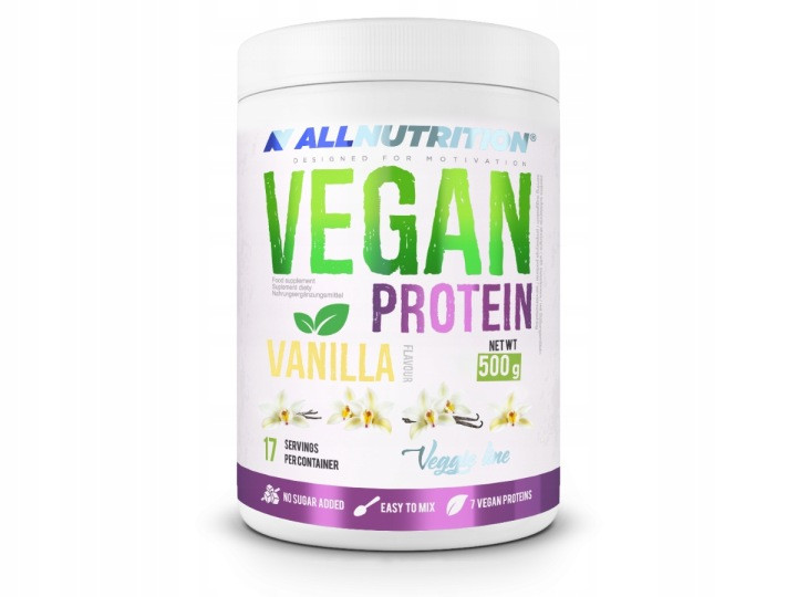 ALLNUTRITION Vegan Protein odżywka białkowa mix białek 500g smak wanilia vegan - Nabea.pl