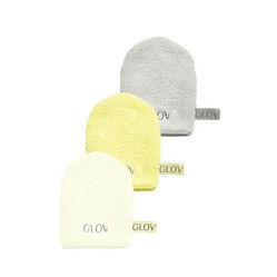 Water-Only Skin zestaw rękawiczek do demakijażu i oczyszczania twarzy Baby Banana + Ivory + Silver Stone 3szt