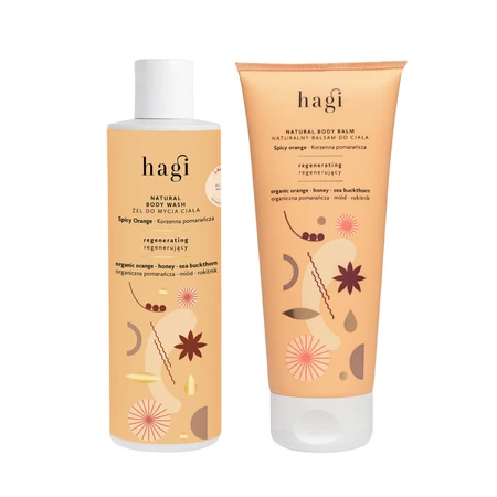 Hagi - Xmas Zestaw Korzennna Pomarańcza Balsam do ciała 200ml+Żel do mycia ciała 300ml
