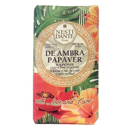 De Ambra Papaver Sapone naturalne mydło toaletowe Czerwony Mak 250g