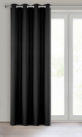 ZASŁONA GOTOWA RITA 140 X 250 CM CZARNY