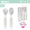 Beaba, Sztućce plastikowe w etui grey