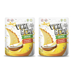 Zestaw: 2x Veri Beri Bezglutenowe żelki ananas z kokosem 50 g