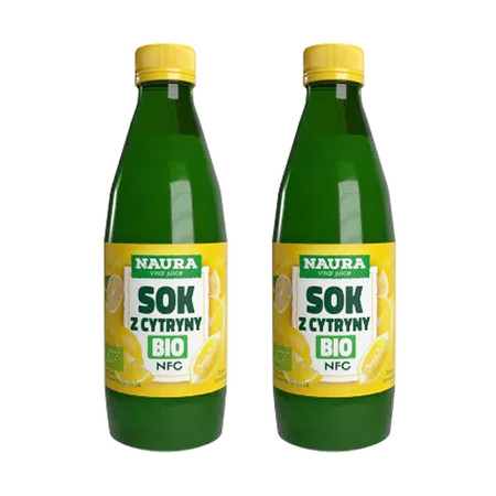 Zestaw 2x Ekologiczny sok z cytryn 100% NFC 250 ml