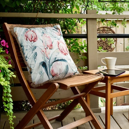 Poszewka Garden 45 x 45 cm, Biały