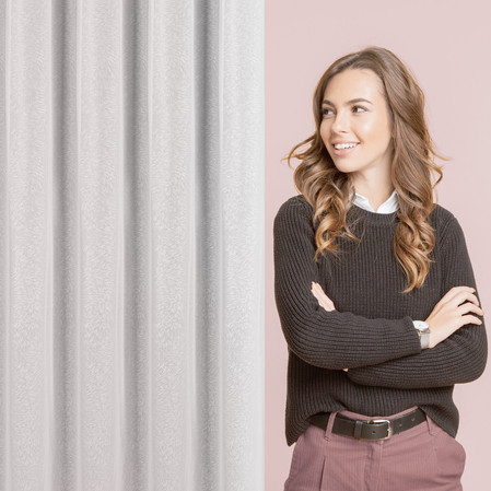 FIRANA GOTOWA TULSA NA TAŚMIE 350 X 270 CM BIAŁY