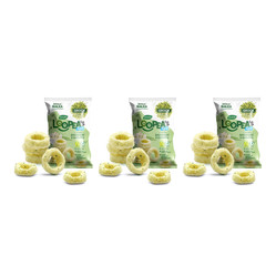 Zestaw: 3x Loopea's Chrupki z grochu o smaku śmietanki z zieloną cebulką 50 g