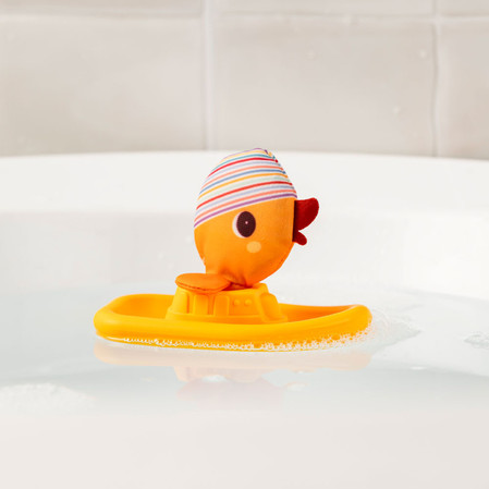 Lilliputiens Zabawka do kąpieli łódeczka z przytulanką Kaczorek Gaspard 6m+