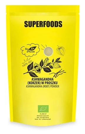 Bio Planet − Superfoods, ashwagandha (korzeń) w proszku BIO − 500 g