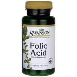 Swanson Kwas Foliowy 800 Mcg 250 K