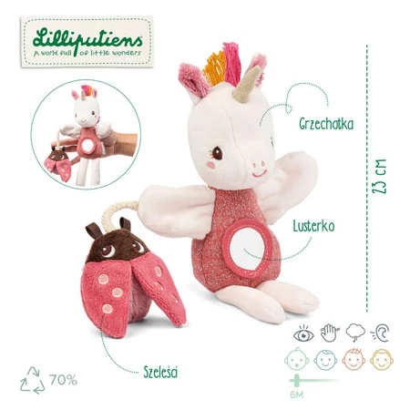 Lilliputiens Pacynka aktywizująca Jednorożec Lena 6 m+