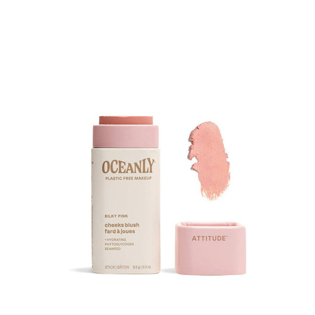 Attitude Oceanly, Róż do policzków, Silky Pink, 8,5 g