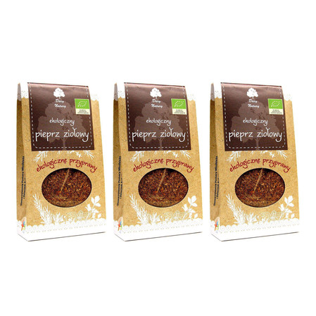 Zestaw: 3x PIEPRZ ZIOŁOWY BIO 60 g - DARY NATURY
