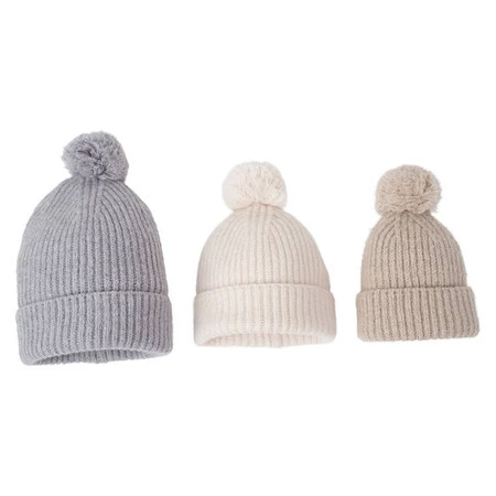 Lodger Czapeczka z wełny merino 100% beżowa Beige 6-12 m
