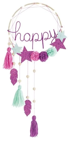 Janod Zestaw kreatywny Łapacz snów z podświetleniem ledowym Happy 8+