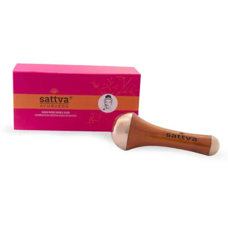 Sattva Ajurwedyjska różdzka do masażu twarzy i ciała Copper Kansa Double Sided