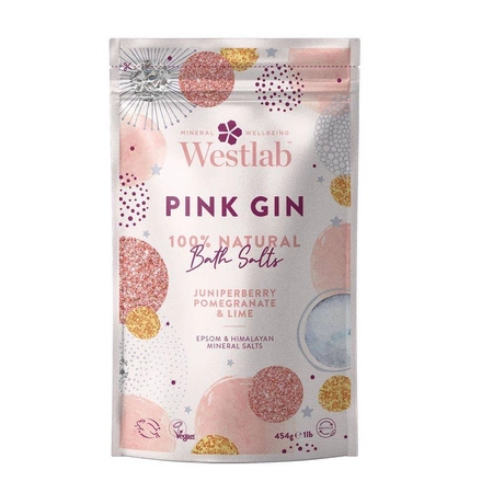 Pink Gin Bath Salts rewitalizująco-oczyszczająca sól do kąpieli Owoc Jałowca & Granat & Limonka 454g