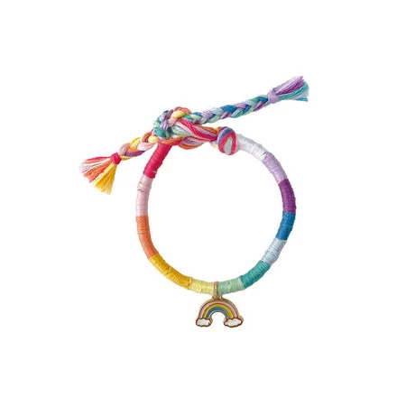 Janod Zestaw kreatywny do tworzenia biżuterii Tęczowe bransoletki 30 szt. 8+