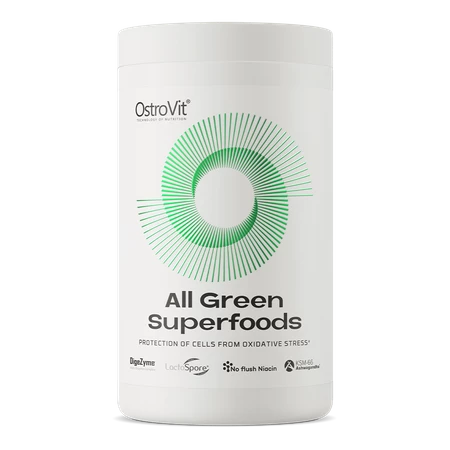 OstroVit All Green Superfoods zawiera grzyby, MCT i witaminy 345 g naturalny