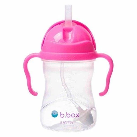 B.BOX BB00551 Bidon ze słomką 240 ml pink pomegranate