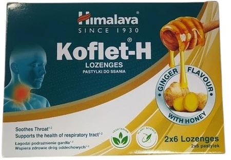 Himalaya Koflet-H Tabletki Do Ssania Imbir 12Szt.