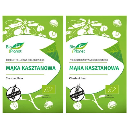 Zestaw 2x Bio Planet − Mąka kasztanowa bezglutenowa  BIO − 700 g