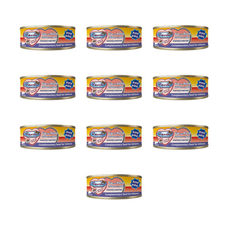 Zestaw 10x RENSKE Kitten chicken beef - kurczak z wołowiną karma dla kociąt (70g)