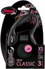 FLEXI NEW CLASSIC Smycz taśmowa XS / 3m czarna