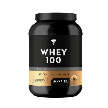 Trec GOLD CORE LINE WHEY 100 białko Izolat + Hydroizolat + Koncentrat 2000g smak ciasteczko