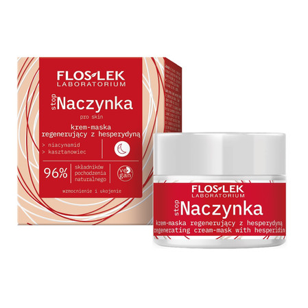 FLOSLEK Stop Naczynka Krem-maska regenerujący z hesperydyną na noc 50ml