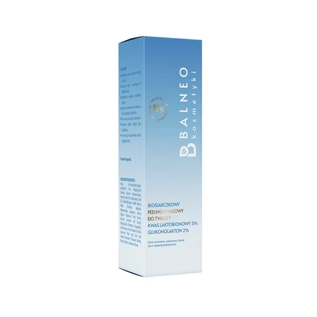 Balneokosmetyki - Biosiarczkowy peeling kwasowy do twarzy kwas laktobionowy 5% Glukonolakton 2% 30ml