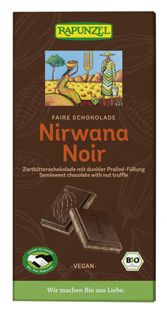 CZEKOLADA GORZKA Z NADZIENIEM TRUFLOWYM NIRWANA BIO 100 g - RAPUNZEL