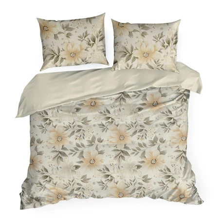 Komplet pościeli bawełnianej Sonia 31, 220 x 200 cm, Jasnokremowy