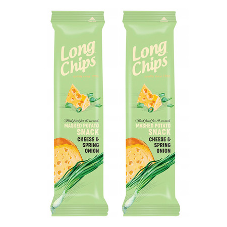 Zestaw 2x Chipsy ziemniaczane o smaku sera z cebulką 75 g